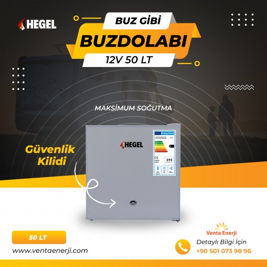 12V DC KOMPRESÖRLÜ 50LT BUZDOLABI