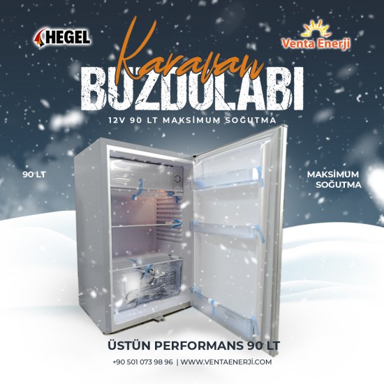 12V DC KOMPRESÖRLÜ 90LT BUZDOLABI