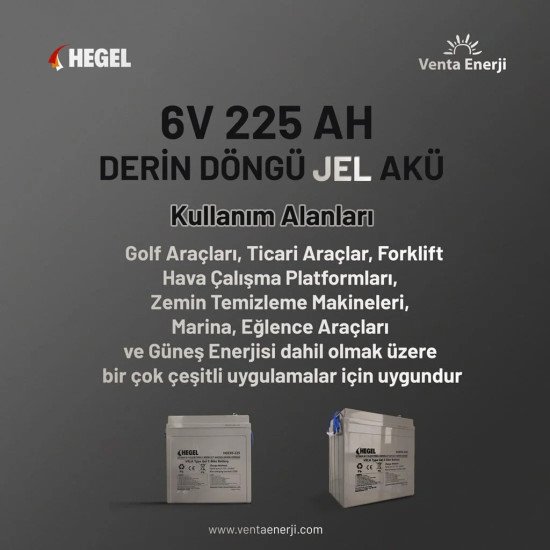 225Ah 6V EVF ELEKTRİKLİ  ARAÇ  AKÜSÜ  