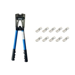 KABLO PAPUCU SIKMA PENSESİ 6MM2-50MM2 VE 10 ADET 8-25MM KABLO PAPUCU