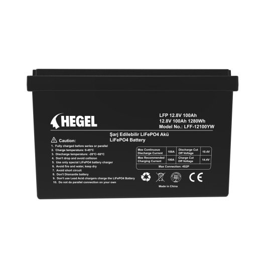 LİFEPO4 LİTYUM AKÜ 12.8V 100AH 